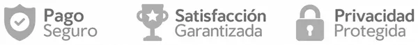 Pago seguro, satisfacción garantizada, privacidad protegida